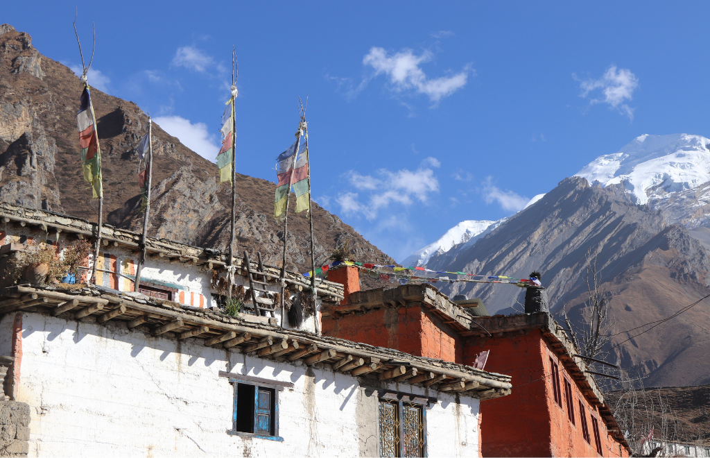 Village seen on the Upper Mustang jeep tour