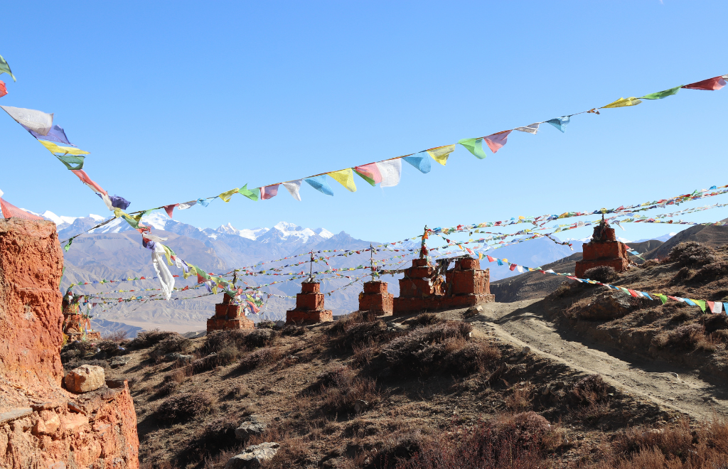 Food and Accommodation in Upper Mustang Trek chorrtens and gumpa