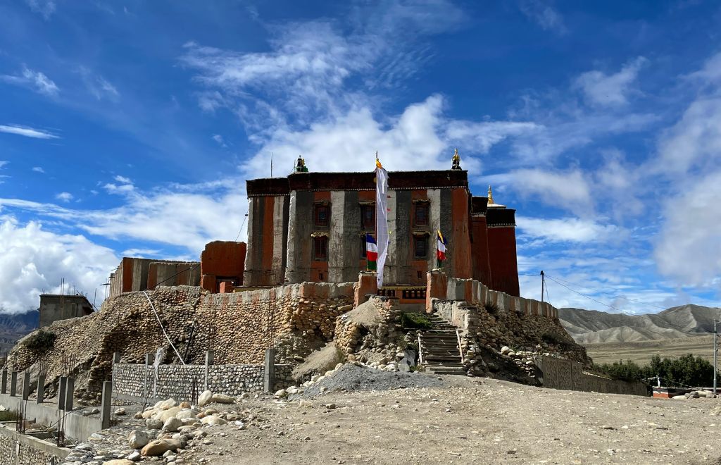 Red monasterry of Tsarang upper mustang